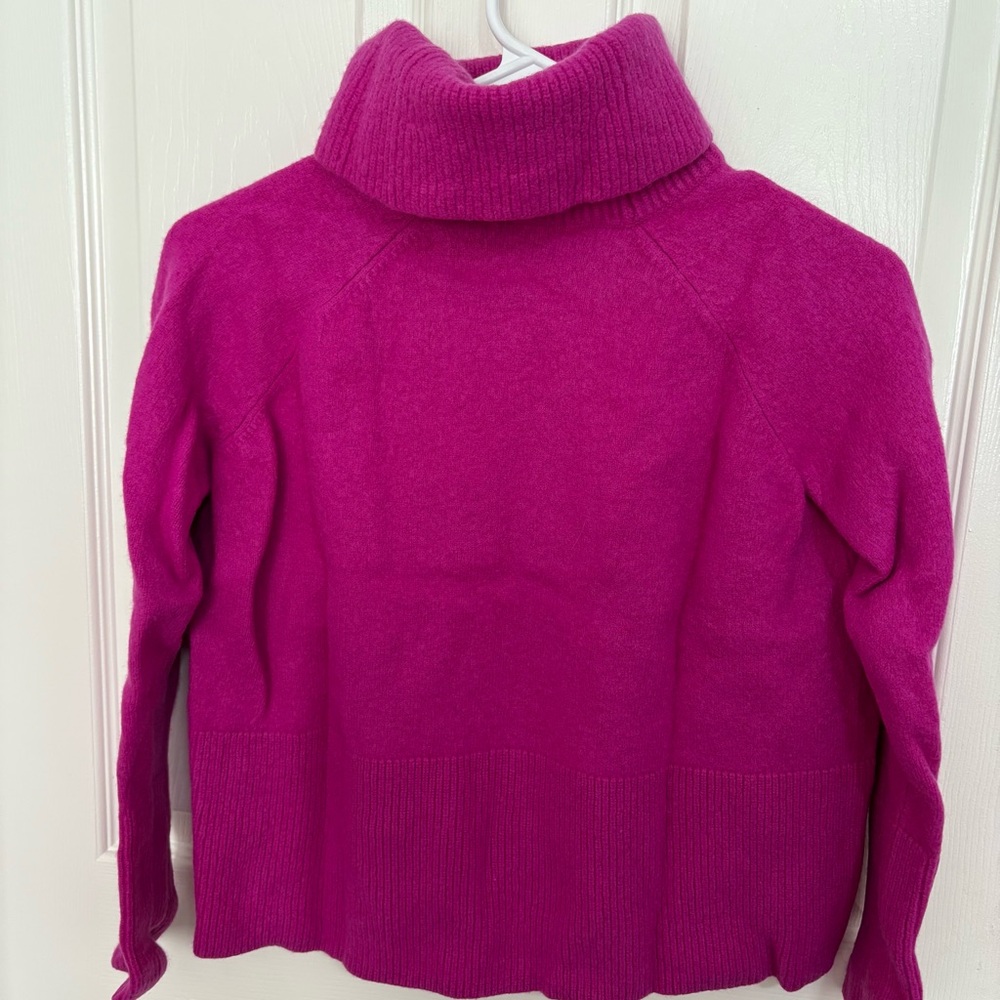 Athleta Aspen Wool Cashmere Pink Purple Turtleneck Sweater - Picture 9 of 9